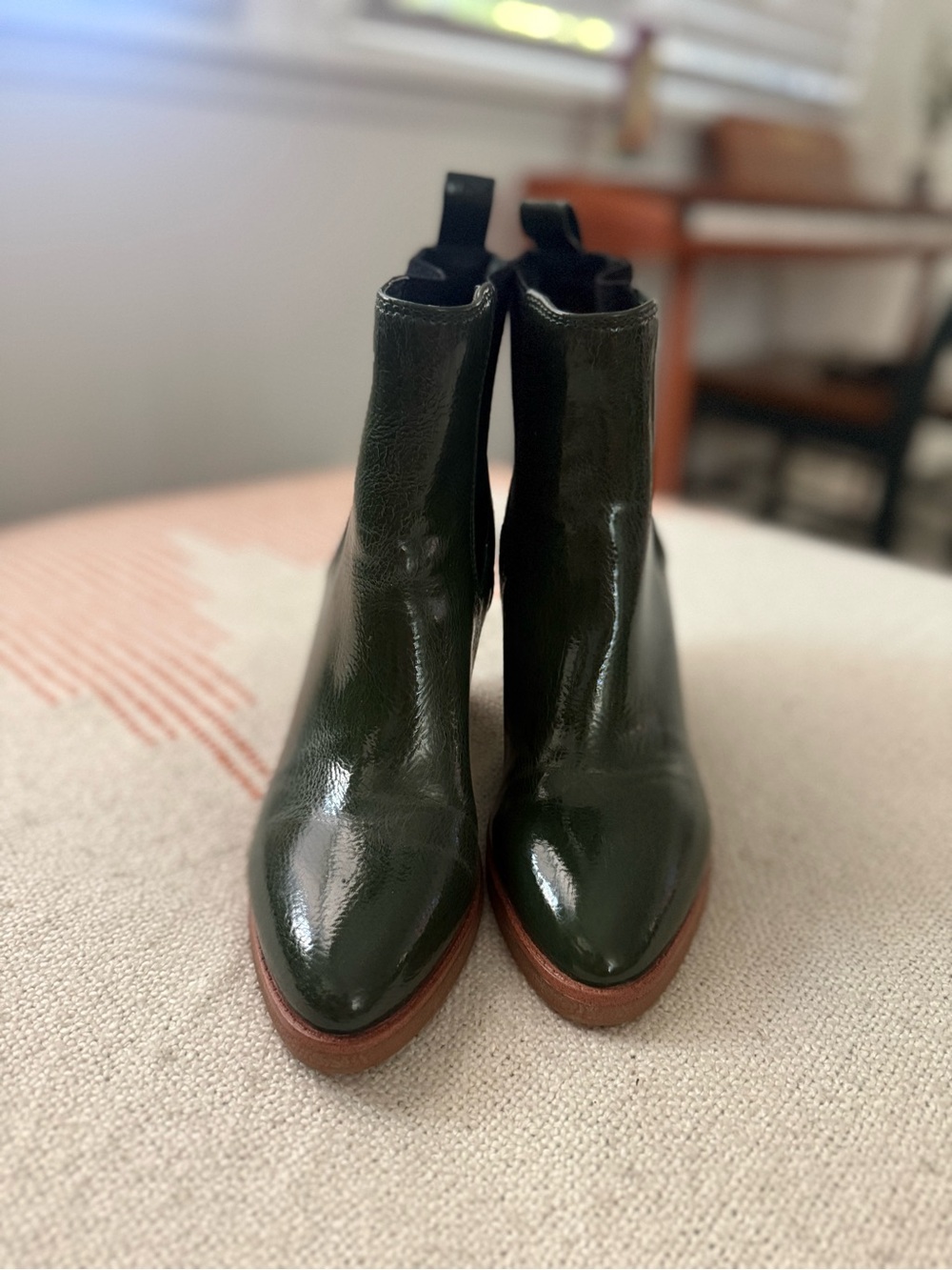 Aerosoles Green Chelsea Ankle Slip On Pointed Toe Boots Women’s 6.5 - Picture 1 of 6